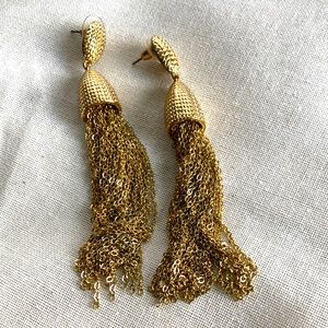 Gold tassel earrings!